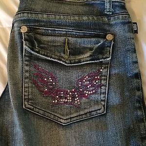 Rock& Republic Distressed Bootcut Jeans